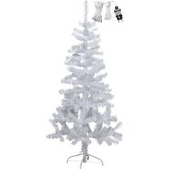 LED dekoratyvinė eglutė, balta, su 80 LED, 3.4W, 72X150 cm ALVIK 609-26-1 цена и информация | Рождественские украшения | pigu.lt