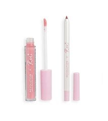 Блеск для губ Makeup Revolution London, Roxi Cherry Blossom, 3 мл + контурный карандаш для губ, 1 г. цена и информация | Помады, бальзамы, блеск для губ | pigu.lt