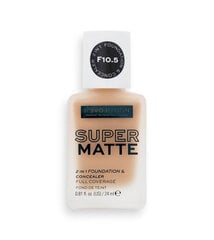 Makiažo pagrindas-maskuoklis Revolution Relove Super Matte Foundation, F10.5, 24 ml kaina ir informacija | Makiažo pagrindai, pudros | pigu.lt