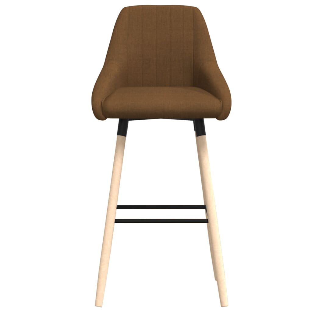 Baro taburetės, 2vnt., rudos spalvos, audinys kaina ir informacija | Virtuvės ir valgomojo kėdės | pigu.lt