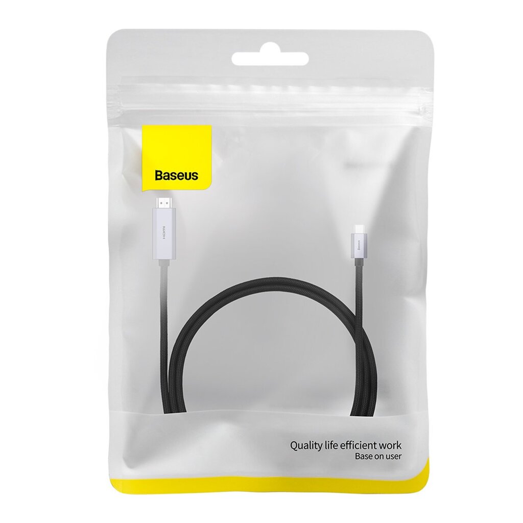 Baseus High Definition Series įkroviklio laidas, skirtas USB Type C - HDMI kaina ir informacija | Laidai telefonams | pigu.lt