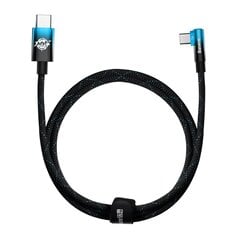 Baseus MVP Elbow angled cable Power Delivery cable with side connector USB Type C / USB Type C 1 м 100W 5A blue (CAVP000621) цена и информация | Кабели для телефонов | pigu.lt