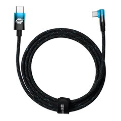 Baseus MVP Elbow angled cable Power Delivery cable with side connector USB Type C / USB Type C 1 м 100W 5A blue (CAVP000621) цена и информация | Кабели для телефонов | pigu.lt