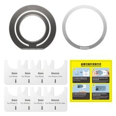 Baseus Halo magnetic ring holder phone stand gray (SUCH000013) цена и информация | Держатели для телефонов | pigu.lt