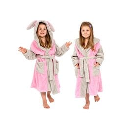 Chalatas vaikams Bunny 2, rožinis цена и информация | Пижамы, халаты для девочек | pigu.lt