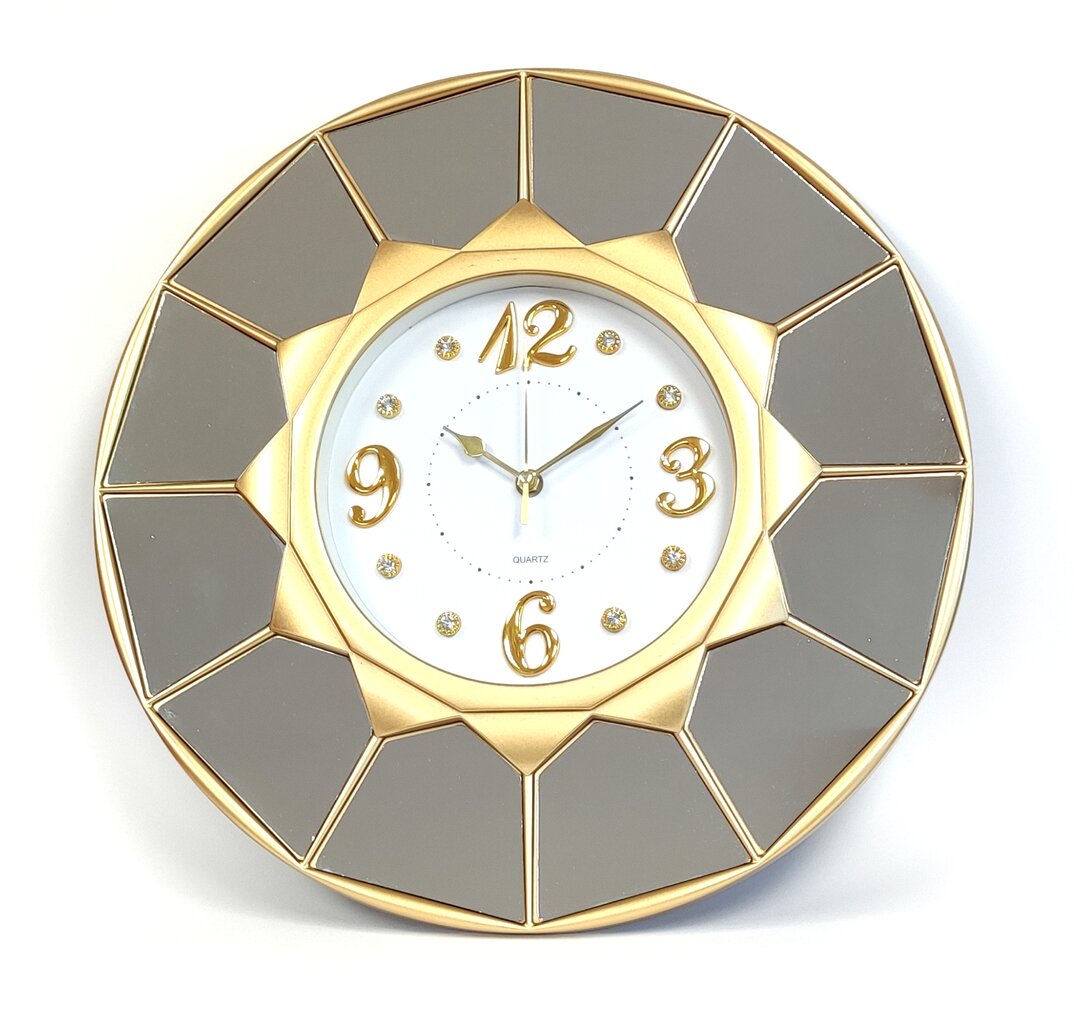 Sieninis laikrodis su veidrodžiais, 45cm kaina ir informacija | Laikrodžiai | pigu.lt