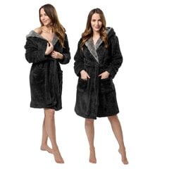 Moteriškas chalatas Jordan Black Grey цена и информация | Женские халаты | pigu.lt