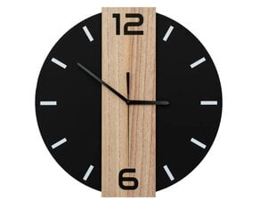 Tutumi sieninis laikrodis juodas, rudų atspalvių 35cm цена и информация | Часы | pigu.lt