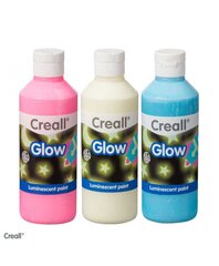 Creall Glow tamsoje šviečiančių dažų rinkinys 3x250ml kaina ir informacija | Piešimo, tapybos, lipdymo reikmenys | pigu.lt