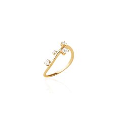 Кольцо с золотым покрытием 750°,  ⌀ 18, произведено во Франции цена и информация | Кольца | pigu.lt