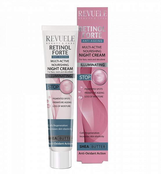 Maitinamasis veido kremas Revuele Retinol Forte Multi-Active Nourishing Night Cream, 50ml kaina ir informacija | Veido kremai | pigu.lt