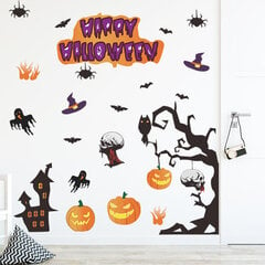 Украшение на Хэллоуин - наклейка на окно, стену Сердитые тыквы цена и информация | Праздничные декорации | pigu.lt