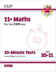 11plus CEM 10-Minute Tests: Maths - Ages 10-11 Book 1 (with Online Edition) kaina ir informacija | Knygos paaugliams ir jaunimui | pigu.lt