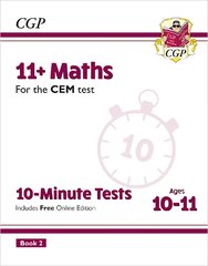 11plus CEM 10-Minute Tests: Maths - Ages 10-11 Book 2 (with Online Edition) kaina ir informacija | Knygos paaugliams ir jaunimui | pigu.lt