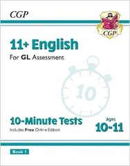 11plus GL 10-Minute Tests: English - Ages 10-11 Book 1 (with Online Edition) kaina ir informacija | Knygos paaugliams ir jaunimui | pigu.lt