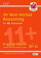 11plus GL Non-Verbal Reasoning Practice Papers: Ages 10-11 Pack 1 (inc Parents'   Guide & Online Ed) цена и информация | Книги для подростков и молодежи | pigu.lt