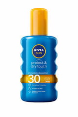 Kremas nuo saulės Nivea Invisible Spray Tanning Protect & Refresh SPF 30, 200 ml kaina ir informacija | Kremai nuo saulės | pigu.lt