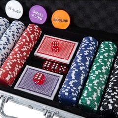 Pokerio rinkinys 300 žetonų + dėklas Pokerio kortelės Teksase цена и информация | Азартные игры | pigu.lt