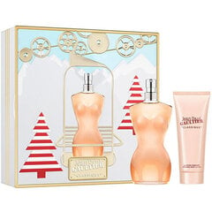 Rinkinys Jean P. Gaultier Classique moterims: tualetinis vanduo EDT, 100 ml + kūno losjonas, 75 ml kaina ir informacija | Kvepalai moterims | pigu.lt