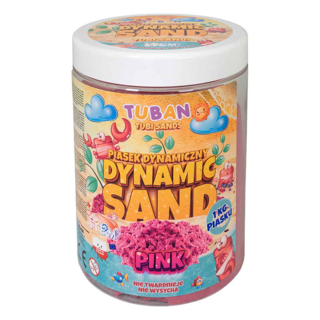 Kinetinis smėlis Tuban, 1 kg, rožinis, TU3553 kaina ir informacija | Piešimo, tapybos, lipdymo reikmenys | pigu.lt