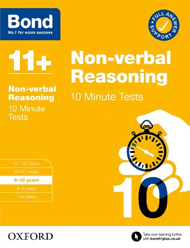 Bond 11plus: Bond 11plus 10 Minute Tests Non-verbal Reasoning 9-10 years 1 kaina ir informacija | Knygos paaugliams ir jaunimui | pigu.lt