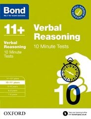 Bond 11plus: Bond 11plus 10 Minute Tests Verbal Reasoning 10-11 years 1 цена и информация | Книги для подростков  | pigu.lt