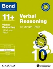 Bond 11plus: Bond 11plus 10 Minute Tests Verbal Reasoning 9-10 years 1 kaina ir informacija | Knygos paaugliams ir jaunimui | pigu.lt