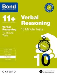 Bond 11plus: Bond 11plus Verbal Reasoning 10 Minute Tests with Answer Support 8-9 years 1 kaina ir informacija | Knygos paaugliams ir jaunimui | pigu.lt