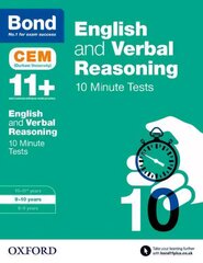 Bond 11plus: English & Verbal Reasoning: CEM 10 Minute Tests: 9-10 years цена и информация | Книги для подростков и молодежи | pigu.lt