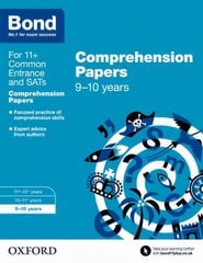 Bond 11plus: English: Comprehension Papers: 9-10 years, 9-10 years цена и информация | Книги для подростков  | pigu.lt
