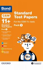 Bond 11plus: CEM: Standard Test Papers: Pack 1, Pack 1 цена и информация | Книги для подростков и молодежи | pigu.lt