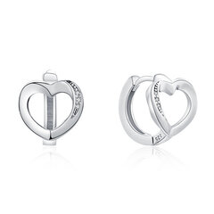 Нежные серебряные серьги с сердечком Moiss E0000166 цена и информация | Серьги | pigu.lt