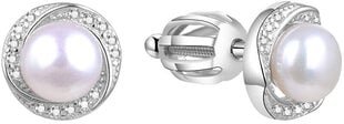 Серебряные серьги с настоящим жемчугом Beneto TAGUP1585PS цена и информация | Серьги | pigu.lt