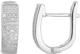 Серебряные серьги с кристаллами Beneto AGU1165 цена и информация | Серьги | pigu.lt