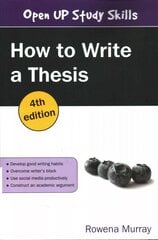 How to Write a Thesis 4th edition цена и информация | Книги по социальным наукам | pigu.lt