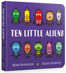 Ten Little Aliens Board Book цена и информация | Книги для самых маленьких | pigu.lt