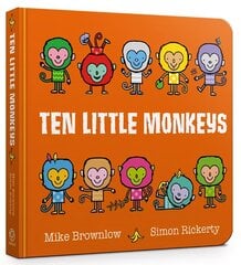 Ten Little Monkeys Board Book цена и информация | Книги для малышей | pigu.lt