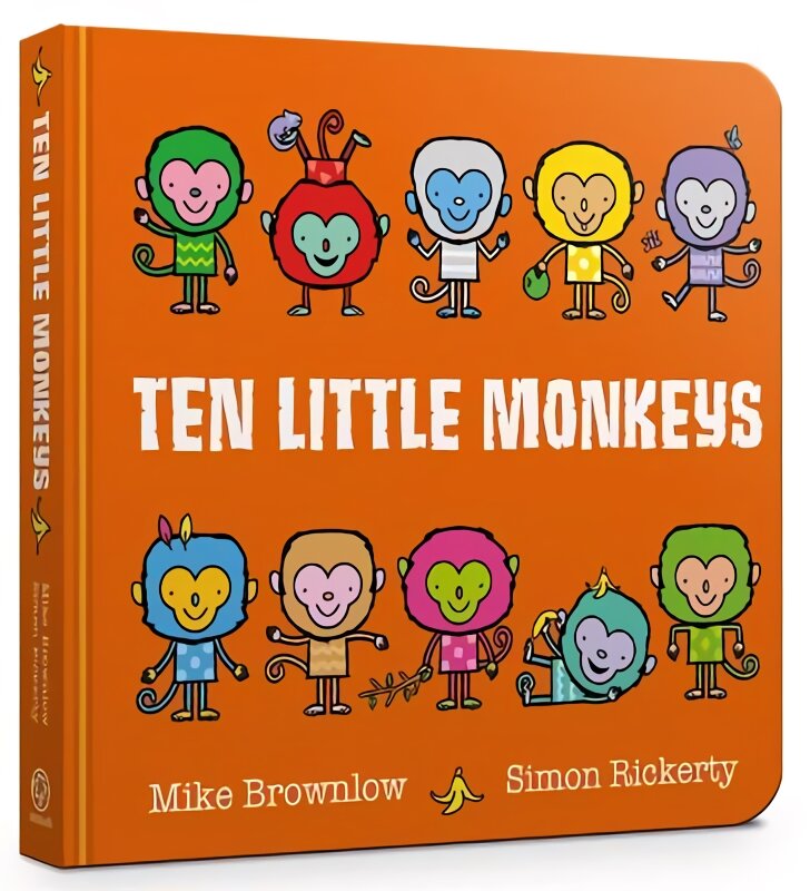 Ten Little Monkeys Board Book цена и информация | Knygos mažiesiems | pigu.lt