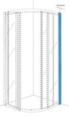 Удлинительный профиль Ifö Solid SVRB V, белый цвет цена и информация | Аксессуары для ванн, душевых кабин | pigu.lt