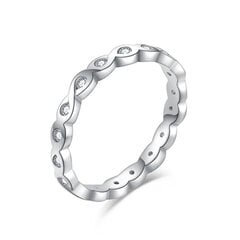 Элегантное серебряное кольцо с прозрачными цирконами MOISS R00019 цена и информация | Кольца | pigu.lt