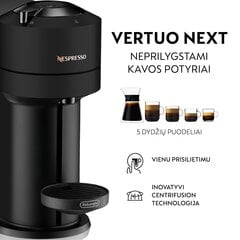 DeLonghi Nespresso Vertuo Next kaina ir informacija | Kavos aparatai | pigu.lt