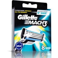 Gillette Mach3 Gillette Refills Pjovimo peiliai 8 vnt цена и информация | Косметика и средства для бритья | pigu.lt