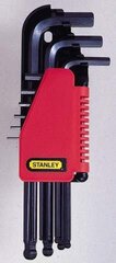 Набор шестигранных ключей Stanley Ball End 9PC MM 0 69256 цена и информация | Механические инструменты | pigu.lt