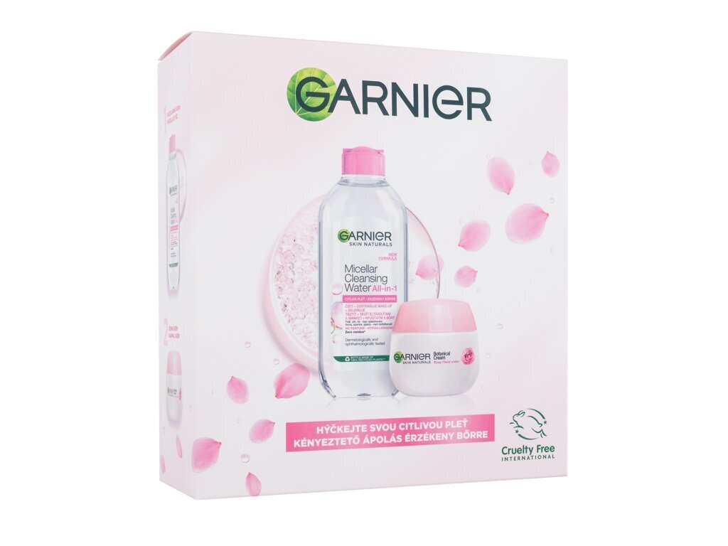 Veido priežiūros kosmetikos rinkinys moterims Garnier Rose: micelinis vanduo 400 ml + drėkinamasis kremas 50 ml. цена и информация | Veido kremai | pigu.lt