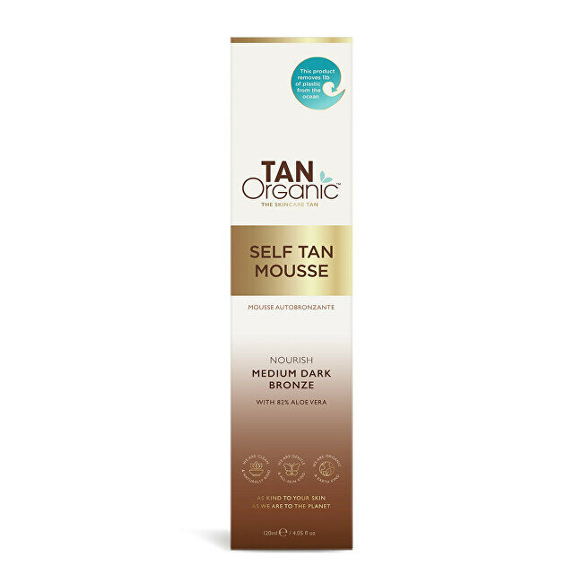 Savaiminio įdegio putos TanOrganic Self Tan Mousse Med/Dark, 120ml kaina ir informacija | Savaiminio įdegio kremai | pigu.lt