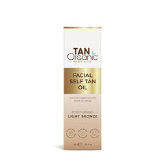 Savaiminis veido aliejus Tan Organic Facial Self Tan Oil Light Bronze, 50ml цена и информация | Кремы для автозагара | pigu.lt