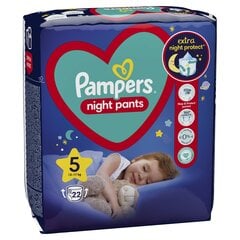 Sauskelnės-kelnaitės Pampers Night Pants Monthly Pack, 5 dydis, 12-17 kg, 88 vnt. kaina ir informacija | Sauskelnės | pigu.lt