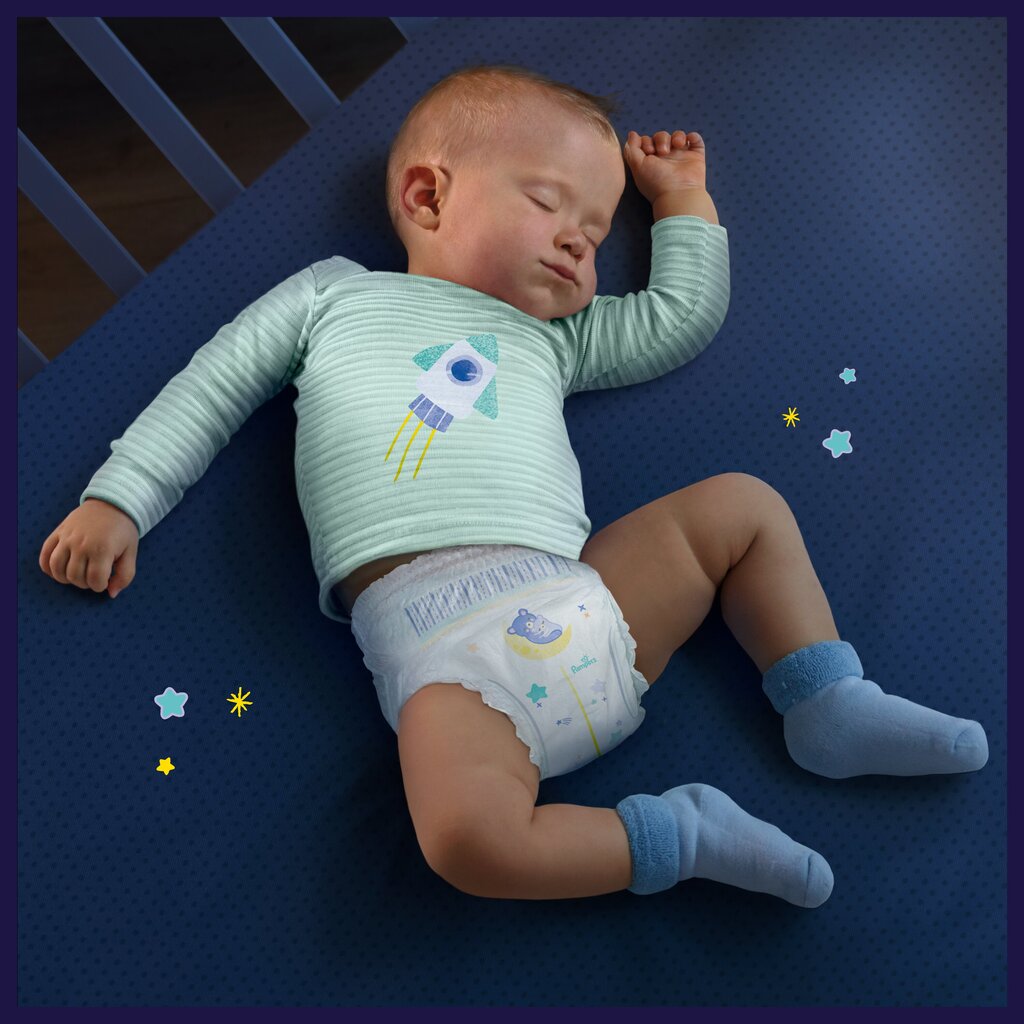 Sauskelnės-kelnaitės Pampers Night Pants Monthly Pack, 6 dydis, 15+ kg, 76 vnt. цена и информация | Sauskelnės | pigu.lt