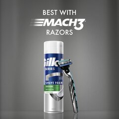 Набор для бритья Gillette Mach3: бритва + пена для бритья Series 100 мл цена и информация | Косметика и средства для бритья | pigu.lt