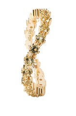 PDPAOLA Элегантное позолоченное кольцо с цирконами GREEN TIDE золотое кольцо AN01-461 цена и информация | Кольца | pigu.lt